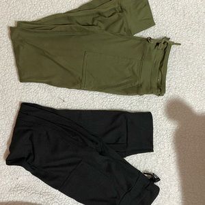 Rue21 2pc Jogger Leggings Black&Green